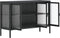 vidaXL - Dressoir - 105x35x70 - cm - glas - en - staal - zwart