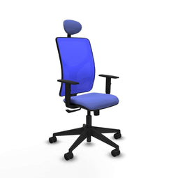 Motilla Piqueras y Crespo 1D066N1 - Bureaustoel met hoofdsteun - Verstelbare hoogte Lumbaalsteun - Licht Blauw