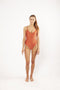 Barts Isla V-Neck One Piece - Badpak met glimmend effect - Rood - Maat 40