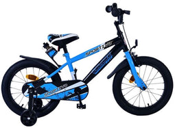 Volare Sportivo - Kinderfiets - 16 Inch - Handrem en Zijwieltjes - Blauw Zwart