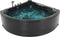 Beliani BARACOA - Hoekbad whirlpool - Zwart - Acryl