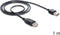 Delock EASY-USB 2.0-A - USB 2.0-A verlengkabel - 1m - Zwart