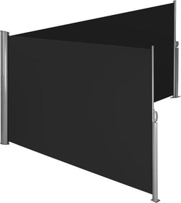 tectake® - aluminium windscherm uitschuifbaar - privacybescherming tot 600 cm