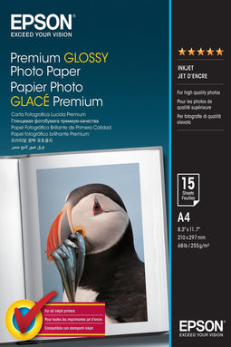 Epson Premium Glossy Photo Paper - A4 - 15 Vellen (15 stuks)