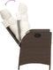 vidaXL - Tuinstoel - verstelbaar - met - kussens - poly - rattan - bruin