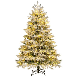 Coast Kerstboom 180 cm - Besneeuwd - 350 Warmwitte LED - Groen/Wit