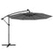 Coast Grote Verplaatsbare Hangparasol - 300x300x250 cm - 40 LED Lampen & Zonnepaneel – Grijs