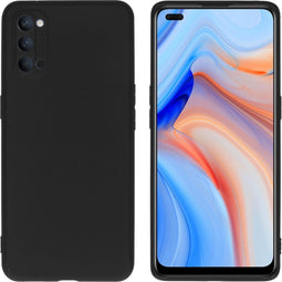iMoshion Hoesje Geschikt voor Oppo Reno4 5G Hoesje Siliconen - iMoshion Color Backcover - Zwart