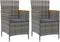 vidaXL - Tuinstoelen - 2 - st - poly - rattan - grijs