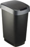 Rotho Twist - Afvalbak 25L - BPA-vrij - zwart/zilver (incl 6 stickers)