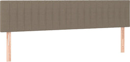 vidaXL - Hoofdborden - 2 - st - 80x5x78/88 - cm - stof - taupe