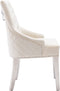 vidaXL - Eetkamerstoelen - 2 - st - fluweel - crèmekleurig