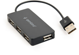 Gembird UHB-U2P4-04 - USB hub - 4x USB 2.0 - zwart