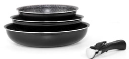 ARTHUR MARTIN 3 koekenpan diam 20/24/28 cm + handvat