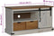 vidaXL - Tv-meubel - HALDEN - met - schuifdeur - wit - 110x40x60 - cm - massief - hout