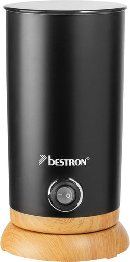 Bestron AMF8050BW - Elektrische Melkopschuimer - 300ml capaciteit 550W - Zwart/Hout