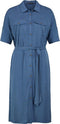 Eira - Zomerjurk - Korte mouwen met borstzakjes - Blauw