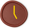 Ronde Klok Dieprood / Round Clock Deepred - Design klok Werkwaardig