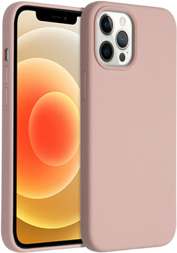 Accezz Liquid Silicone Backcover - iPhone 12 Pro Max - Schokabsorberend - Roze
