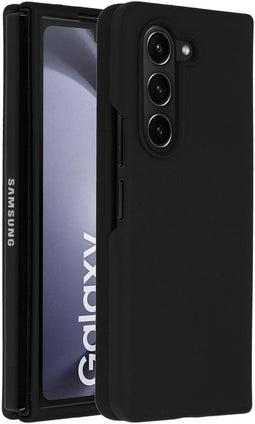 Accezz Liquid Silicone Backcover - Samsung Galaxy Z Fold 5 - Schokabsorberend - Zwart