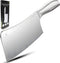 HI NATURE™ Hakmes RVS - Chopping Hakmes - Vlijmscherp Breed Lemmet 29cm - Zilver