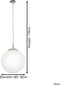 EGLO Rondo - Hanglamp - Ø 30 cm - In hoogte verstelbaar - Grijs/Wit