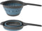Excellent Houseware opvouwbaar vergiet - zwart/blauw - 37 x 19 cm