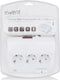 Ewent EW3935 - Stekkerdoos met 5x stopcontact en 2x USB 2.0 - 3680W - Wit