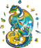 UNIDRAGON Houten Puzzel Voor Volwassenen Dier - Beschermende Draak - 97 stukjes - Small 16x26 cm