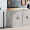 vidaXL - Garagekast - 60x51x85 - cm - massief - grenenhout - betongrijs