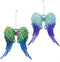 Peacock Glitter Angel Wing 5.7 Inch