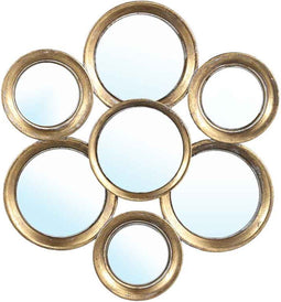 PTMD Marlin Spiegel Cirkels - 52,5 x 4,5 x 58,5 cm - Ijzer - Goud