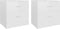 vidaXL - Nachtkastjes - 2 - st - 40x30x40 - cm - bewerkt - hout - hoogglans - wit