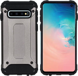 iMoshion Hoesje Geschikt voor Samsung Galaxy S10 Hoesje - iMoshion Rugged Xtreme Backcover - Grijs