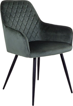 House Nordic Harbo Eetkamerstoel - Luxe Velvet - Groen (set van 2)