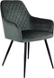 House Nordic Harbo Eetkamerstoel - Luxe Velvet - Groen (set van 2)