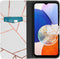 iMoshion Hoesje Geschikt voor Samsung Galaxy A14 (5G) Hoesje Met Pasjeshouder - iMoshion Design Softcase Bookcase - Wit / White Graphic