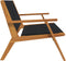 vidaXL - Ligbank - Zwart - 76x122x73 - cm - Massief - Acaciahout