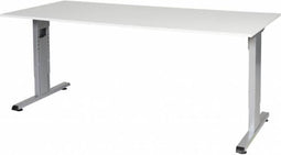 Verstelbaar Bureau - 180x80 wit - alu frame
