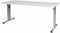 Verstelbaar Bureau - 180x80 wit - alu frame