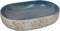 vidaXL - Opzetwasbak - ovaal - 59x40x14 - cm - keramiek - zandkleurig - en - blauw