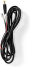 Nedis Stroomkabel - DC Female - Open - Recht - Recht - Koper - 2.00 m - Rond - PVC - Zwart - Gift Box