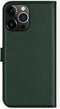 Selencia iPhone 13 Pro Max - Echt Lederen Bookcase - 3 Pashouders - Groen