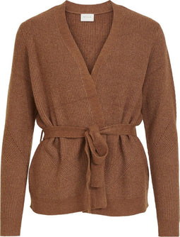 VILA VIRIL - L/S KNIT CARDIGAN - V-hals met ceintuur - Maat XL