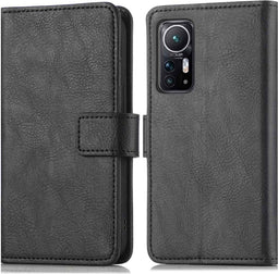 iMoshion Hoesje Geschikt voor Xiaomi 12X / 12 Hoesje Met Pasjeshouder - iMoshion Luxe Bookcase - Zwart
