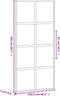 vidaXL - Schuifdeur - 102,5x205 - cm - gehard - glas - en - aluminium - zwart