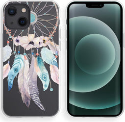 iMoshion Hoesje Geschikt voor iPhone 13 Mini Hoesje Siliconen - iMoshion Design hoesje - Meerkleurig / Dreamcatcher