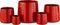 J-Line bloempot Rond - keramiek - rood - extra large