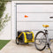 vidaXL - Hondenfietstrailer - oxford - stof - en - ijzer - geel - en - grijs