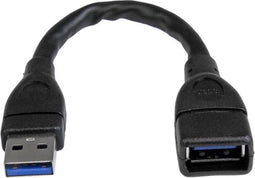 Startech USB3EXT6INBK - USB 3.0 verlengkabel 15 cm - Zwart